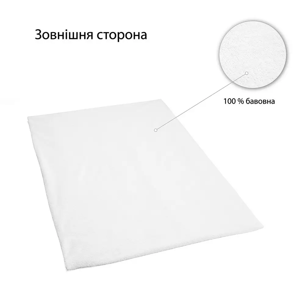 Непромокне бавовняне простирадло-чохол
