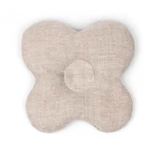 Подушка-грілка з насінням льону "Метелик" 20×20 см сіра